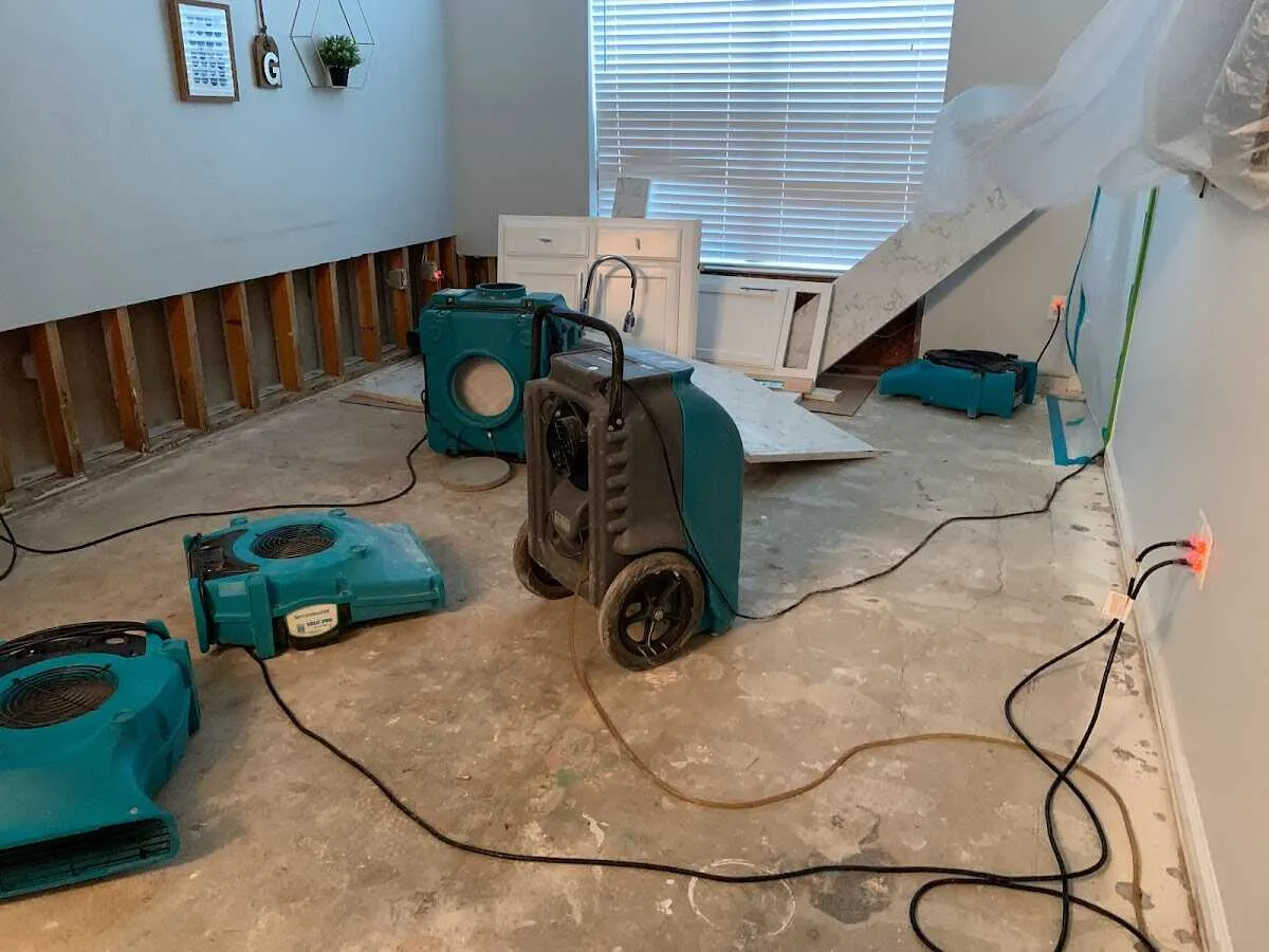 Dehumidifier in flood-cut room for Water Extraction & Removal in St. Augustine Shores